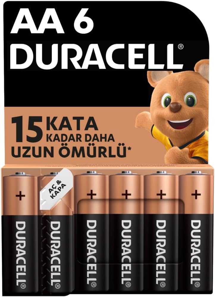 Duracell Alkalin AA Kalem Pil 6'lı Paket